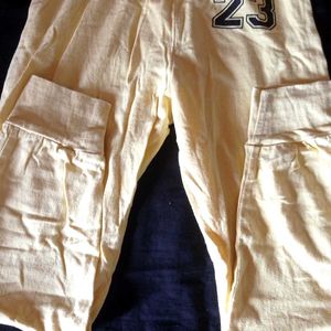 Lavender And Lemon Yellow Girl Boy Track Pant