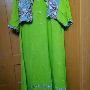 Green Cotton Kurta