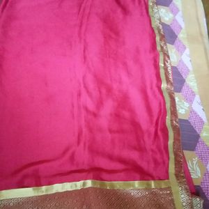 Beautiful Red Colour bordedesign  Saree