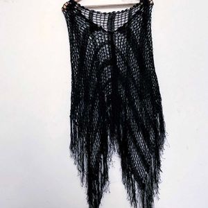 Pinterest Black Up & Down Knitted Top