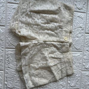 White Lace Hot Shorts