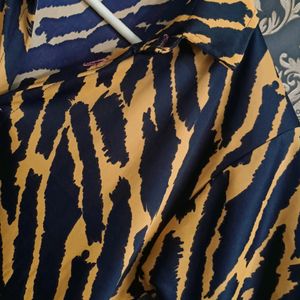 Tiger Pattern Printed Shirt