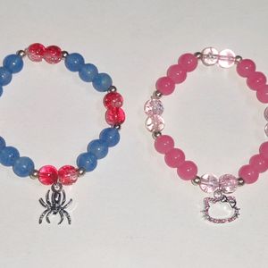 Hello Kitty And Spider Man Bracelets