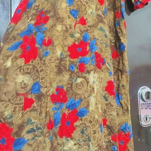 Multi 🔴🔵Floral Printed Kurti For 40 Bust