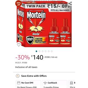 🔥Mortein Machine with 2 Pack DND Liquid