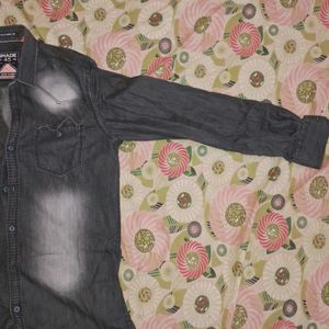 Charcoal Colour Denim Shirt.