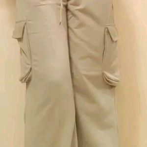 Beige Cargo Trousers