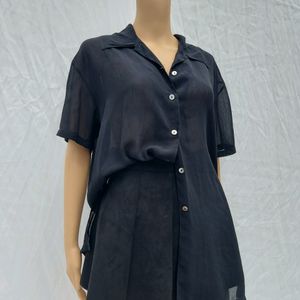 Chiffon Black Top