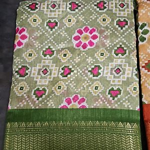 Kalamkari Poly Silk Saree In Combo Sale