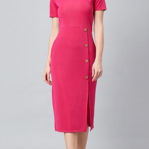 Hot Pink Athena Brand Mid Length Dress