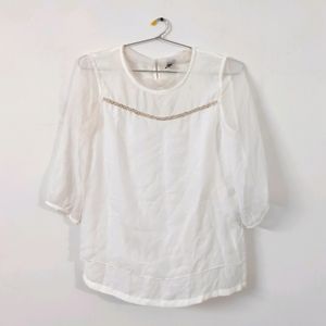 Korean imported white pearl top