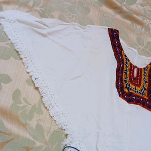 Embroidery white top