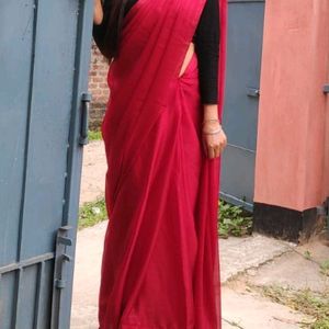 Stylish Maroon Saree