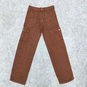 Brown And Biege Vivda Jeans