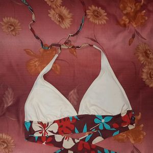 Branded Knotted Bikini Top