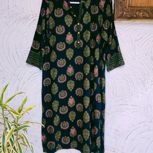 Dark Green Kurta (New & Un-used)