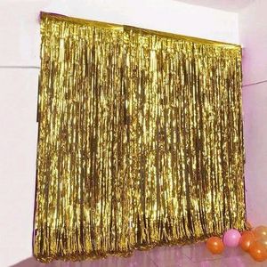 Golden Metallic Fridge Curtain Pack Of 5