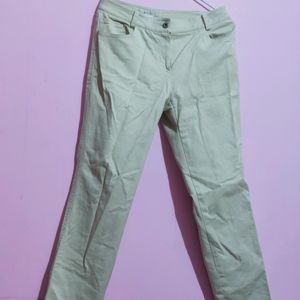 Beige Straight Fit Jeans For Women