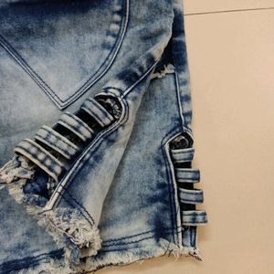 Denim Stylish Shorts For Women