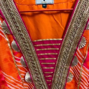 Women Striped A-Line Kurta with Pants& Dupatta