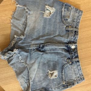 Combo Of Top And Denim Shorts