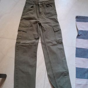 Green Cargo Pants Zara