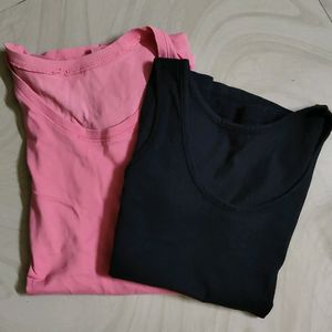 Pink And Black Cotton T-shirt Combo