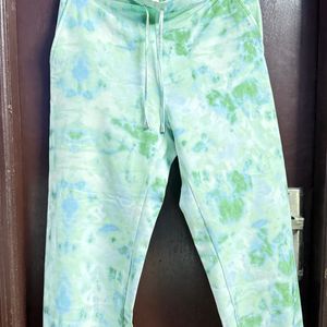 Zara Cyan Print Jogger M