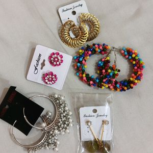 Combo Set - 5 Pairs-Earings And Studs