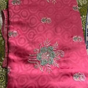 Women Pink Saree