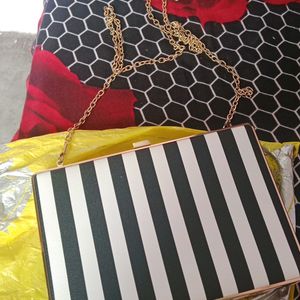 Black & White Clutch/Sling Bag