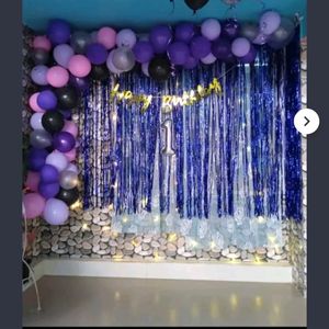 Birthday Decoration Metallic Frill