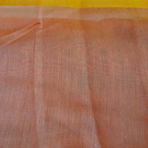 Pink and Orange Stripes Designer Saree with Blouse