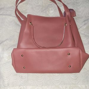 Hand Bag With Clutch