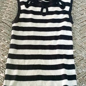 Urbanic Style Black N White Striped Top