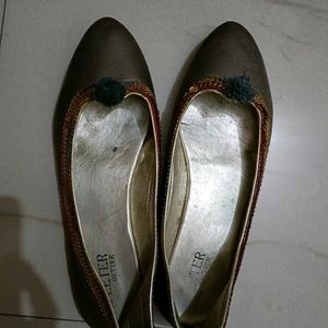 Silver Brown Ballerina For Women