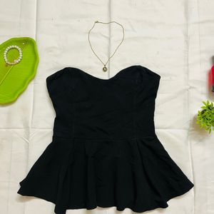 Sweet Heart Neck Peplum Top