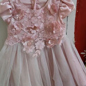 Pink Baby Frock(Only One Time Wore)