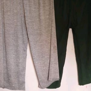 Green And Grey Plazo Pant