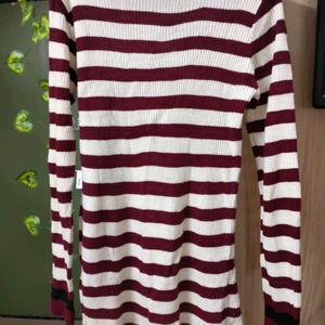 Turtle High neck Striped Sweater