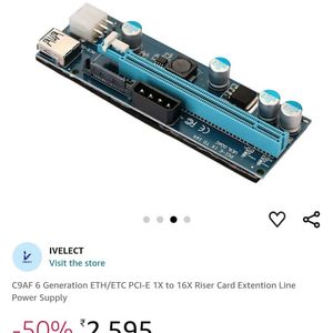 ETH/ETC PCI-E 1X to 16X Riser Card Exte