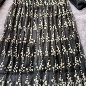 Beautiful Net Embroidery Long Dress.