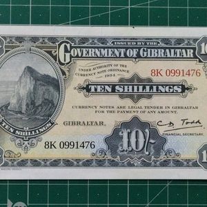 🔥Rare Gibraltar 10 Shillings Commemorative Note🔥