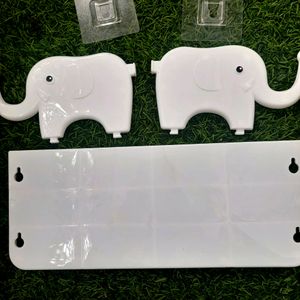 Wall Mount Shelves Cute ELEPHANT Holder Small Size