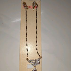 AD Mangalsutra With Earrings