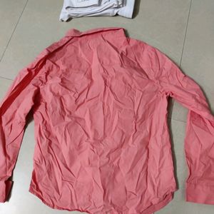 Coral Pink Fitted Shirt