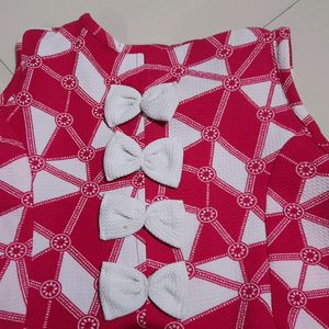 Cute PINK WHITE BOW Top