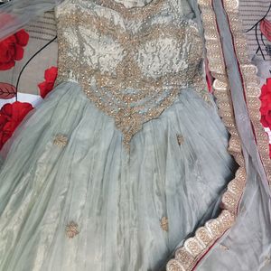 Beautiful Gown With Dupatta Designer