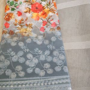 New Chiffon Saree Not Used 4 Colour