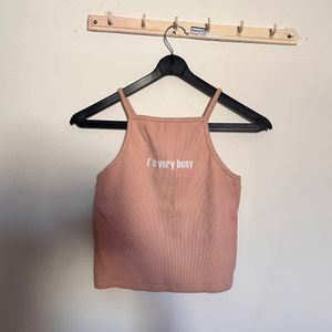 Peach Crop Top